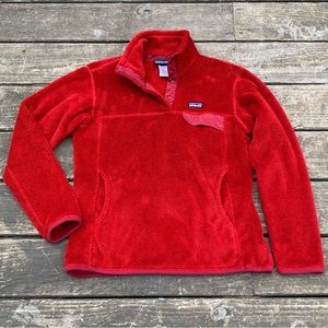 Patagonia Re-Tool Snap T Polartec Thermal Pro Red Fleece Pullover Size Medium